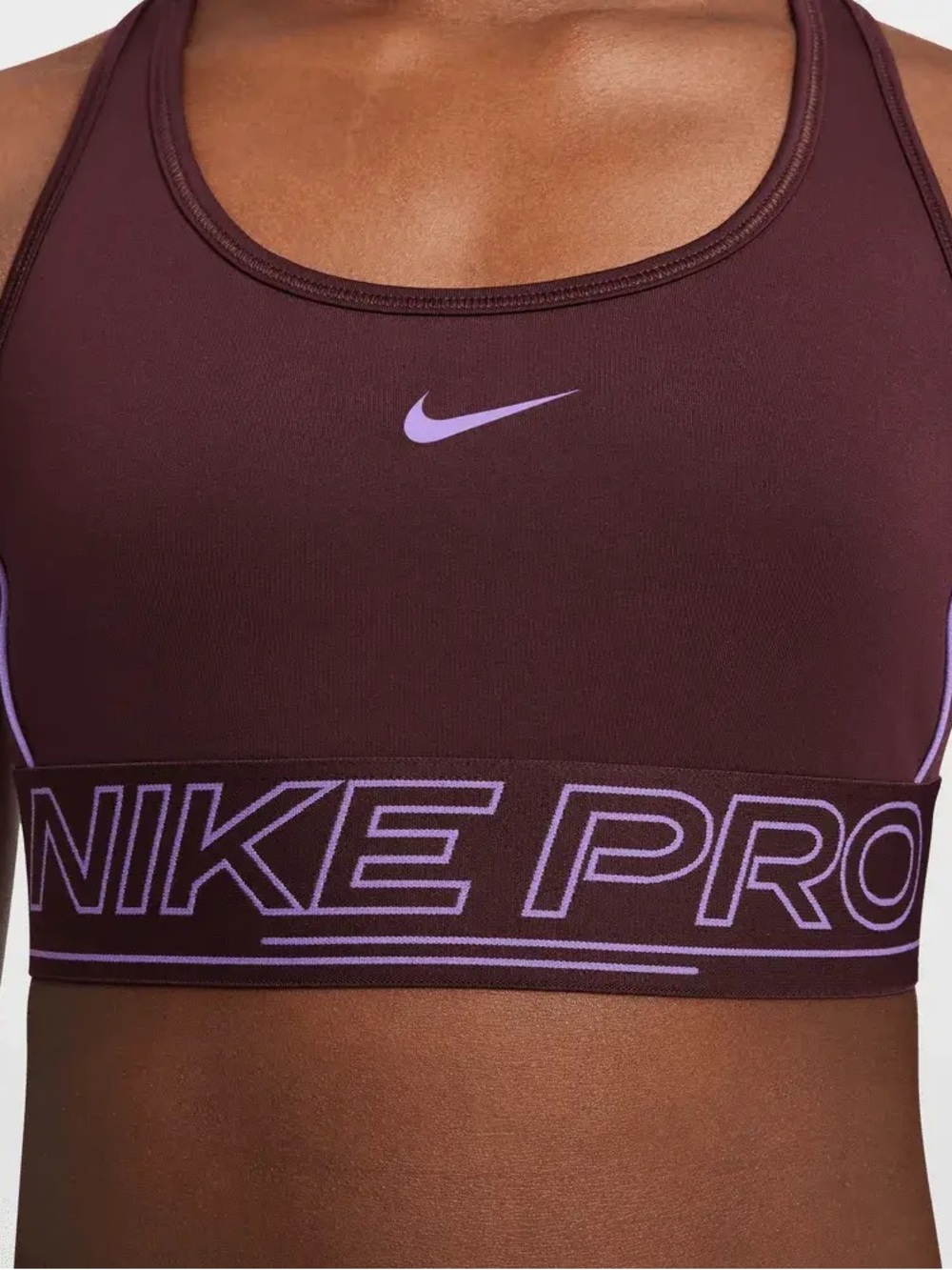 Nike Girls Pro Swoosh Sports Bra Purple Size M⁠